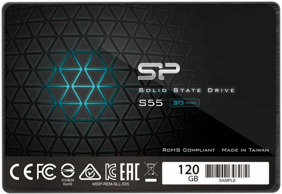 Silicon Power | Slim S55 | 120 GB | Solid-state drive sąsaja SATA | Skaitymo greitis 550 MB/s | Rašymo greitis 420 MB/s