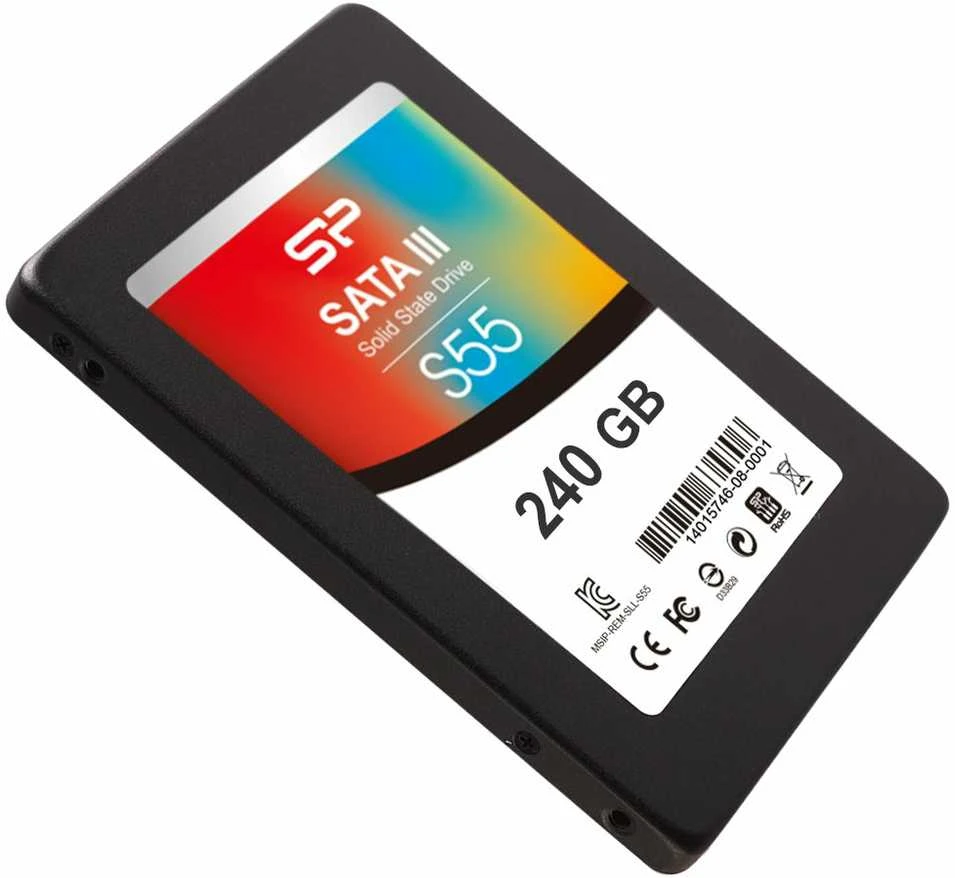 Silicon Power | Slim S55 | 240 GB | Solid-state drive sąsaja SATA | Skaitymo greitis 550 MB/s | Rašymo greitis 450 MB/s