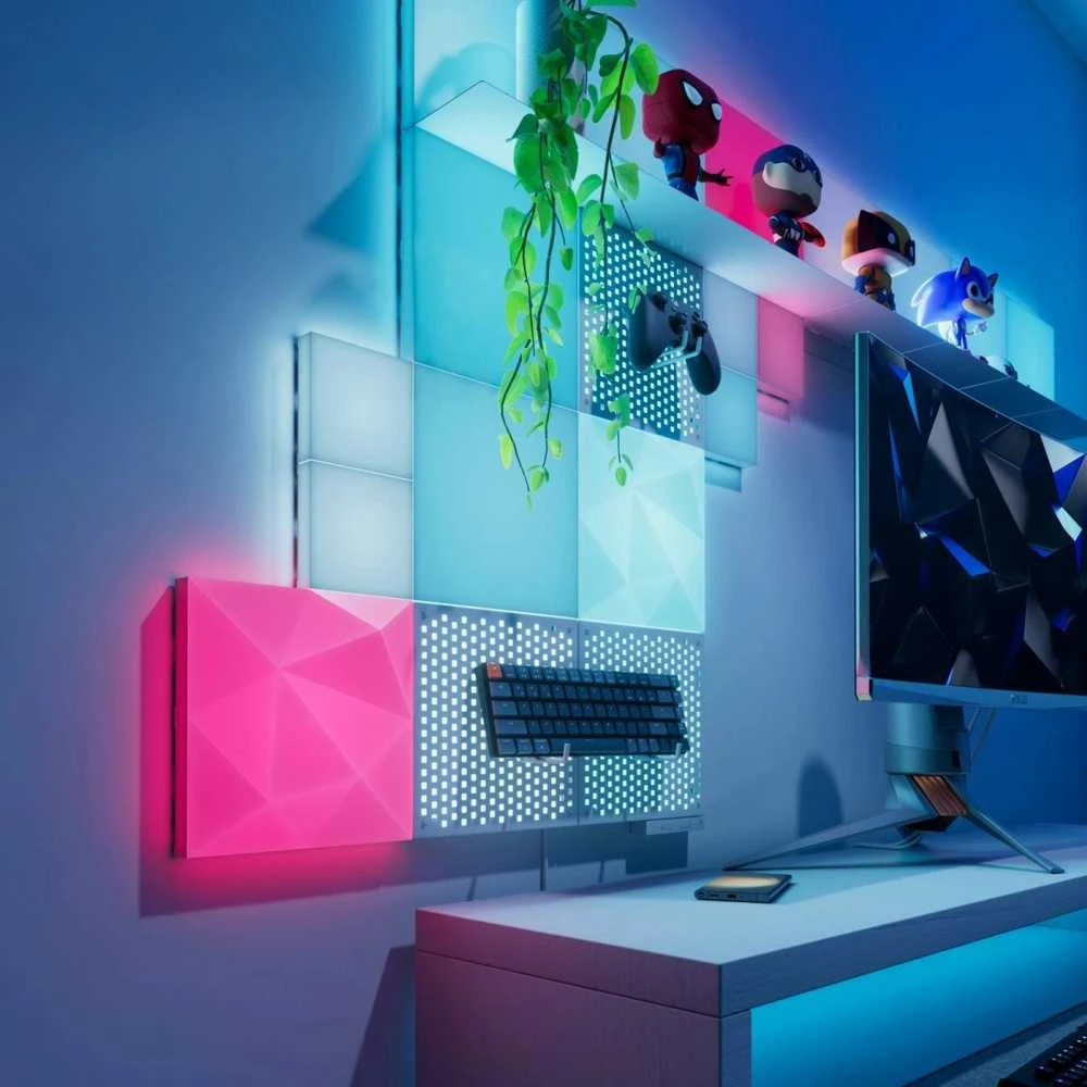 „Nanoleaf Blocks Big Squares“ pradinis rinkinys (6 panelės) | Daugiau nei 16 mln. spalvų