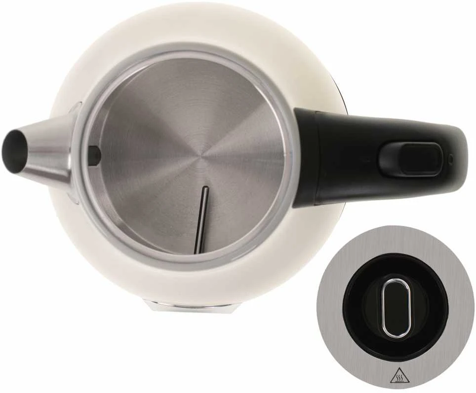Camry | Virdulys with a thermometer | CR 1344 | Electric | 2200 W | 1.7 L | Nerūdijantis plienas | 360° rotational base | Kreminis