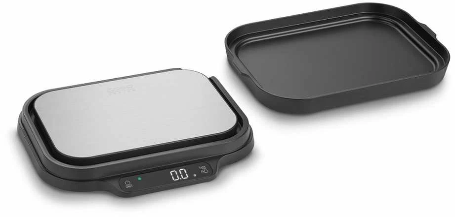 Virtuvinės svarstyklės Caso Kitchen and Precision scales | KitchenDuo | Ekranas type LED | Juodas/Nerūdijantis plienas