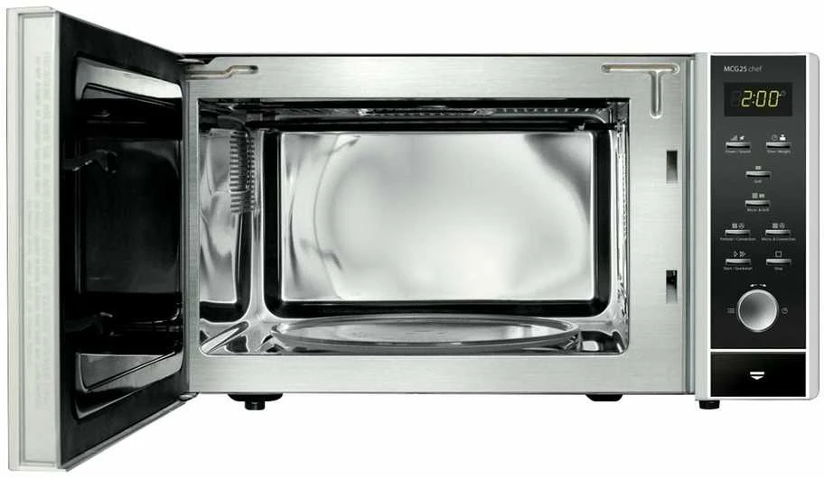 Mikrobangų krosnelė Caso | Microwave Oven with Grilis and Convection | MCG 25 Chef | Free standing | 900 W | Convection | 25 L | Grilis | Nerūdijantis plienas/Juodas