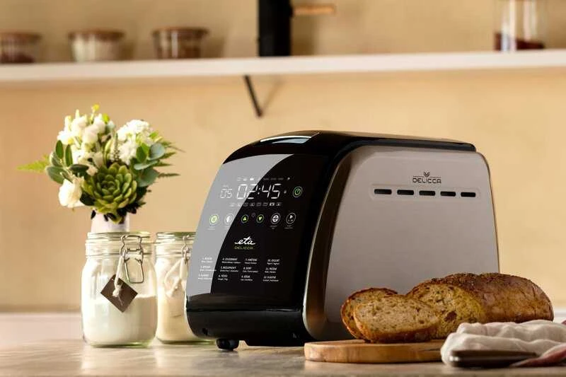 Virtuvinės svarstyklės ETA | Bread maker | Delicca II ETA714990030 | Power 850 W | Number of programs 12 | Ekranas Yes | Juodas/Nerūdijantis plienas