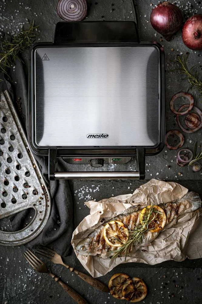Mesko | Grilis | MS 3050 | Contact grill | 1800 W | Juodas/Nerūdijantis plienas