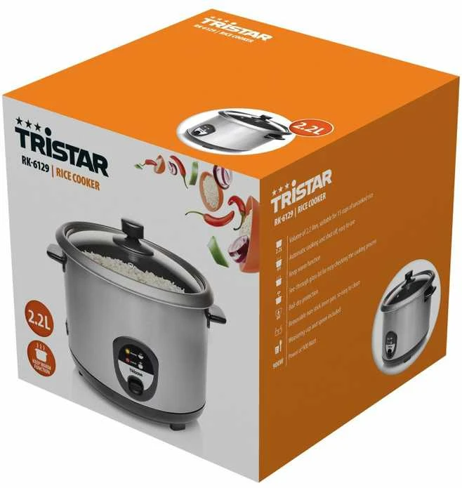 Ryžių virimo puodas Tristar RK-6129 | 900 W | Nerūdijantis plienas