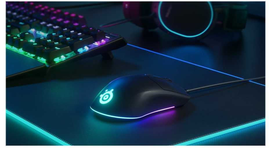 Žaidimų pelė SteelSeries su laidu Rival 3, Juodos spalvos