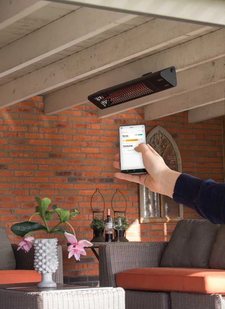 SUNRED | Šildytuvas | PRO25W-SMART, „Triangle Dark“ išmanioji siena | Infraraudonųjų spindulių | 2500 W | Juodas | IP55