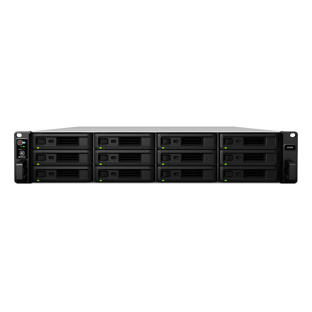 „Synology“ | Rack NAS | UC3200 | Iki 12 HDD/SSD su karštuoju keitimu | „Intel Xeon“ | „Xeon D-1521“ keturių branduolių | Procesoriaus dažnis 2,4 GHz | 8 GB | DDR4