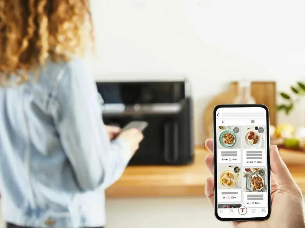 Gruzdintuvė TEFAL Dual Easy Fry Essential Airfryer | EY901N | Galia 2700 W | Talpa 8,3 L | Juodas