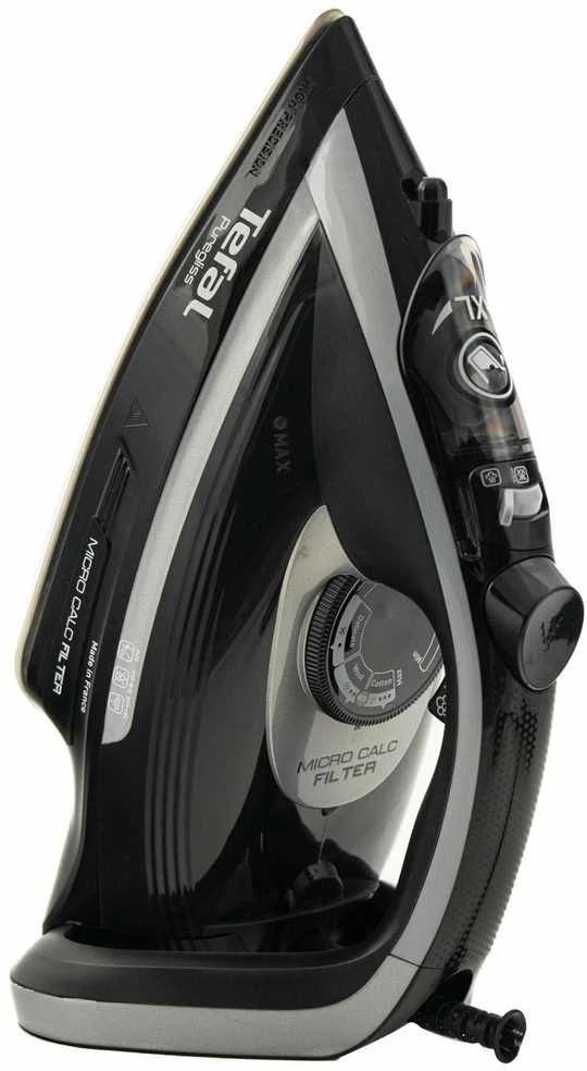 TEFAL | FV8062 Puregliss | Garinis lygintuvas | 3000 W | Vandens bako talpa 0,27 ml | Nuolatiniai garai 50 g/min | Garų pliūpsnis 280 g/min | Juoda/pilka