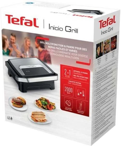 TEFAL Table Grilis | GC271D10 | Grilis | 2000 W | Sidabrinis