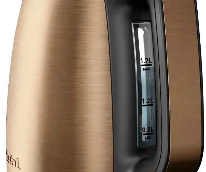 TEFAL Coppertinto Virdulys | KI280G10 | Electric | 2400 W | 1.7 L | Nerūdijantis plienas | 360° rotational base | Copper/Juodas