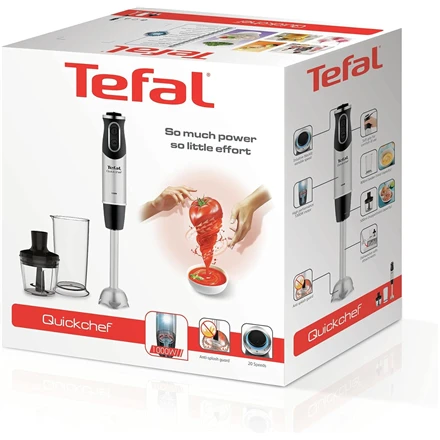 Maišytuvas Tefal Quickchef 2-in-1 (HB659838), 1000 W, 20 greičių, Turbo režimas, nerūdijančio plieno