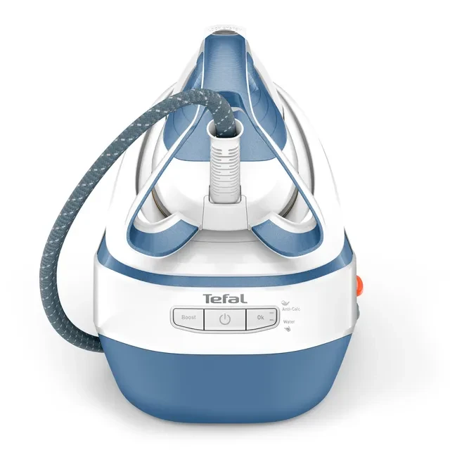 TEFAL | Steam Station Pro Express | GV9710E0 | 3000 W | 1,2 l | 7,6 baro | Automatinis išjungimas | Vertikali garų funkcija | Kalkių valymo funkcija | Baltas/Mėlyna