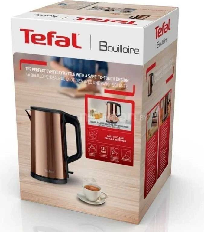 TEFAL | Virdulys | KI583C10 | Elektrinis | 2000 W | 1,5 l | Nerūdijantis plienas | 360° sukamasis pagrindas | Auksas