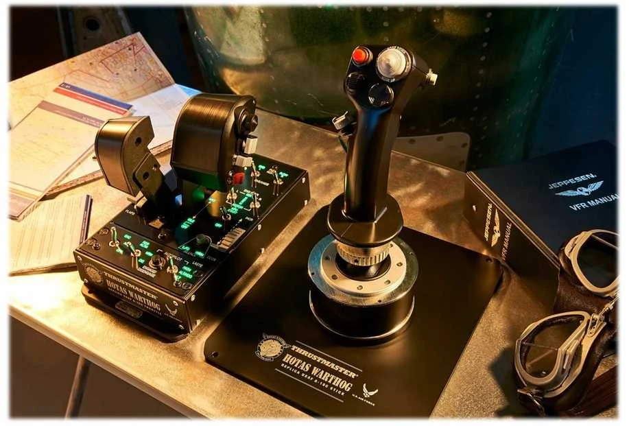 Thrustmaster HOTAS WARTHOG Vairalazdė ir akceleratoriaus valdiklis, Juodas