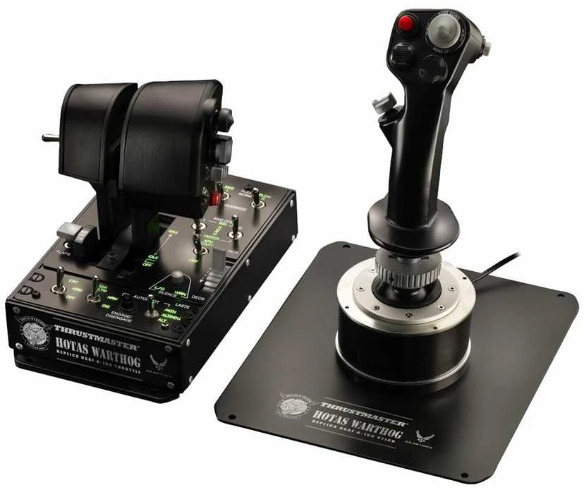 Thrustmaster HOTAS WARTHOG Vairalazdė ir akceleratoriaus valdiklis, Juodas