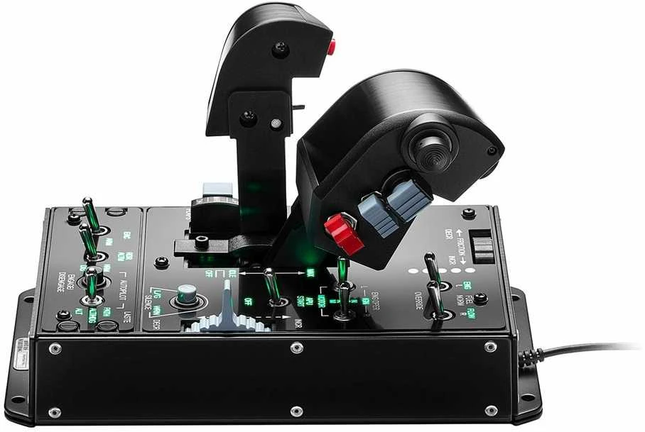 Thrustmaster HOTAS WARTHOG Vairalazdė ir akceleratoriaus valdiklis, Juodas