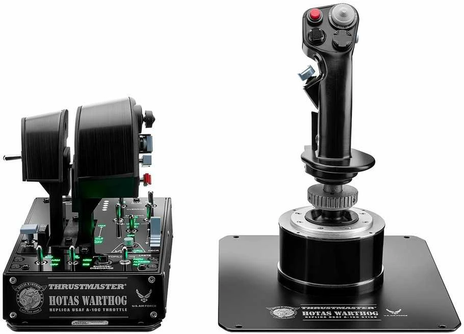 Thrustmaster HOTAS WARTHOG Vairalazdė ir akceleratoriaus valdiklis, Juodas
