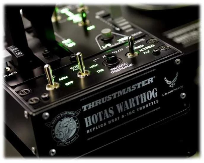 Thrustmaster HOTAS WARTHOG Vairalazdė ir akceleratoriaus valdiklis, Juodas