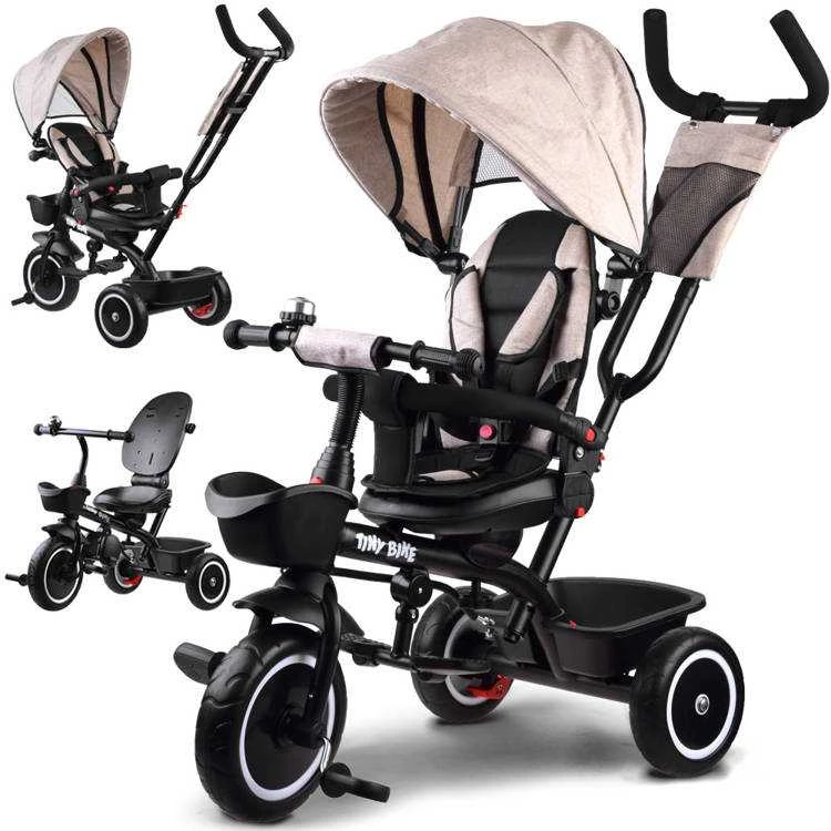 Tiny Bike Mažas dviratis 3in1 triratis su skydelio
