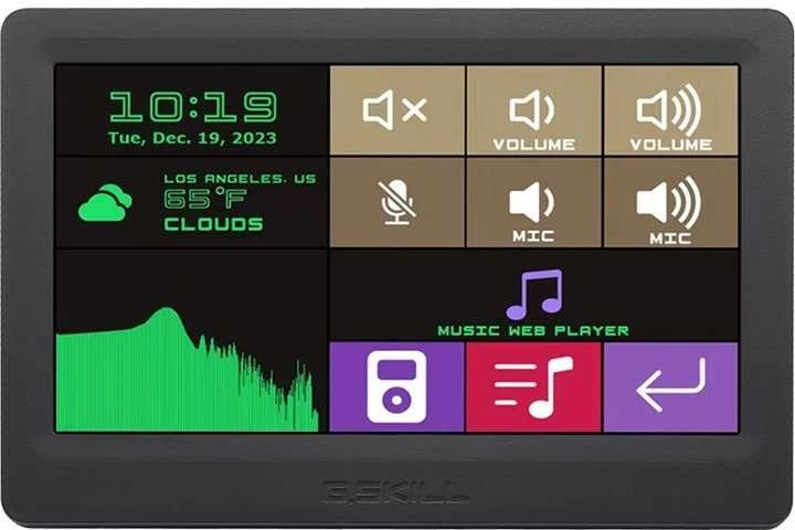Monitorius „G.Skill Widget“ prietaisų skydelis 7 colių jutiklinis skydelis | GD-A7PCCSK-WGD