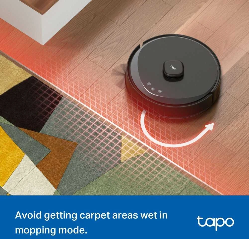 TP-LINK „Hyper Suction Robot“ dulkių siurblys ir šluostė | Tapo RV30 Max Plus | Wet&Dry | 2600 mAh | Dulkių talpa 3 L | 5300 Pa | Juodas