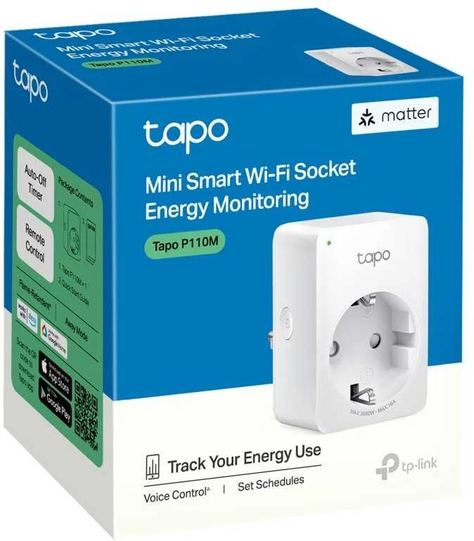 TP-LINK | Mini Smart Wi-Fi kištukas, energijos stebėjimas | Tapo P110M