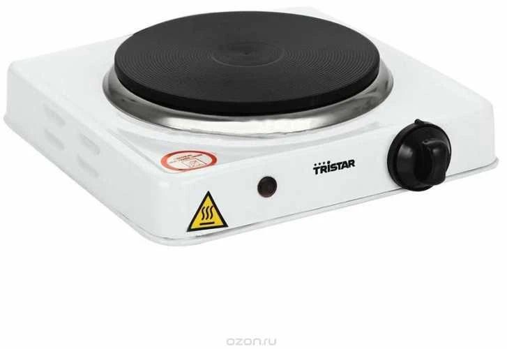 Tristar | Laisvai pastatoma stalo kaitlentė | KP-6185 | Degiklių / virimo zonų skaičius: 1 | Rotacinis | Elektrinis | Juodas, Baltas