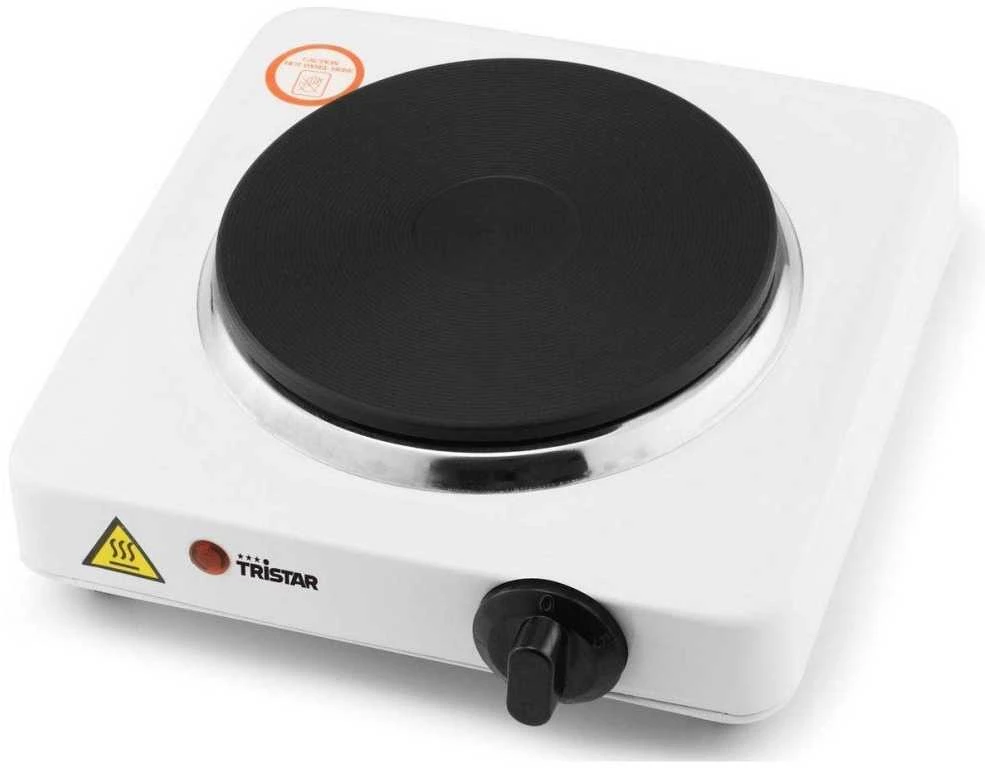 Tristar | Laisvai pastatoma stalo kaitlentė | KP-6185 | Degiklių / virimo zonų skaičius: 1 | Rotacinis | Elektrinis | Juodas, Baltas