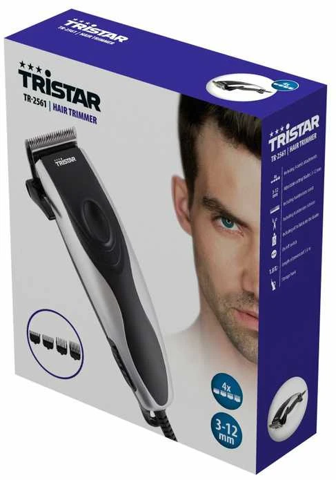 Tristar | Plaukų kirpimo mašinėlė | Žingsnio tikslumas 3 - 12 mm | Juodas/ nerūdijantis plienas