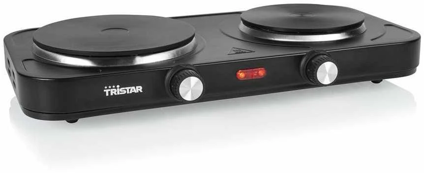Tristar stalinė kaitlentė | KP-6152 | Degiklių / virimo zonų skaičius: 2 | Elektrinė | Juodas