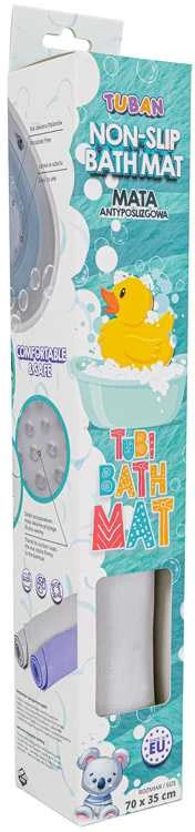 Tuban Anti-slip Bath Mat Tubi pilka 70x35cm ZA5973