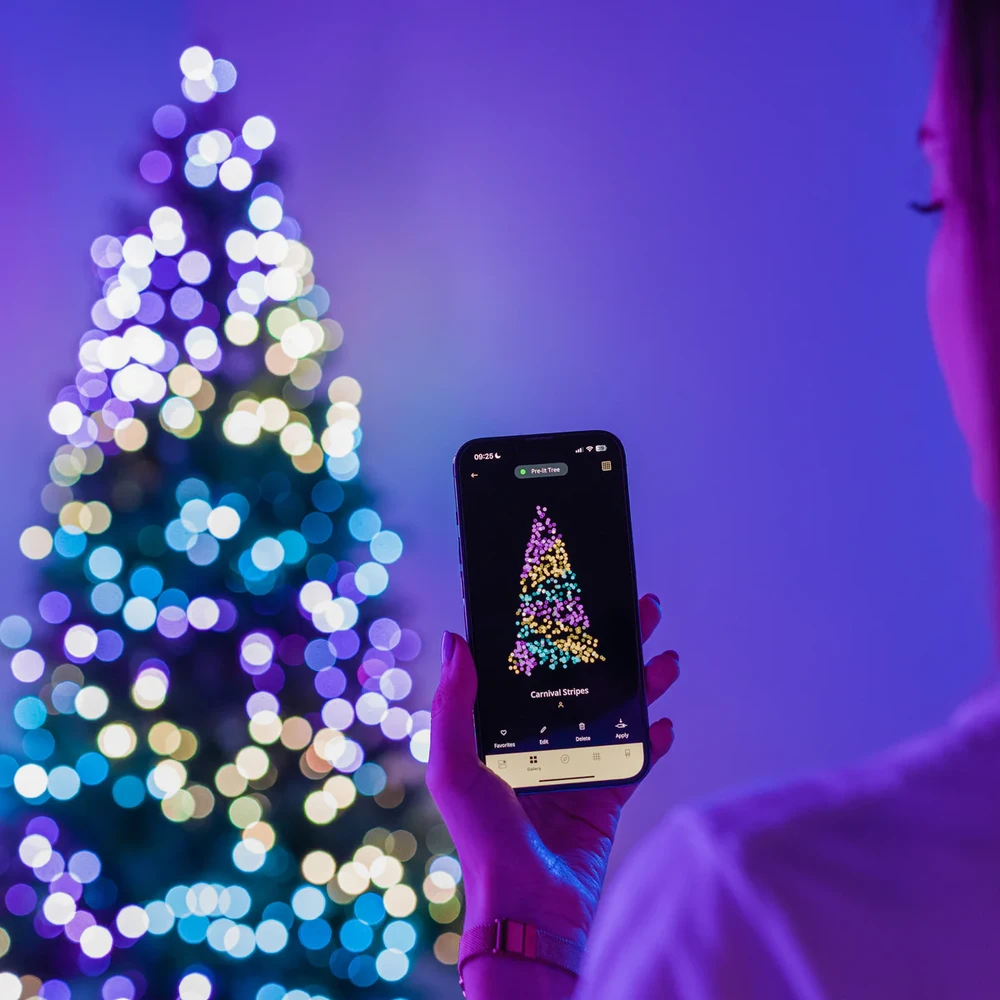 Kalėdinė girlianda Twinkly Candies 100 RGB LED USB- C, žalios spalvos laidas