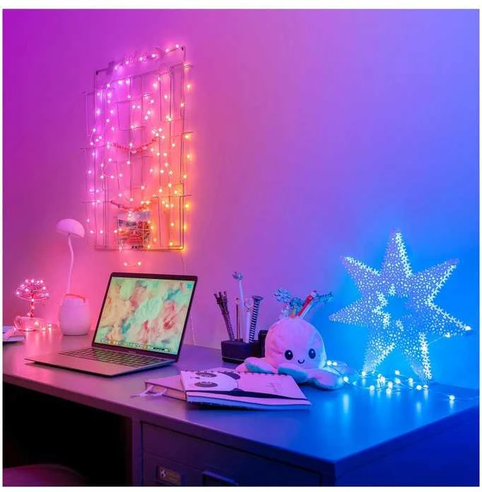 Kalėdinė girlianda Twinkly Candies 200 RGB LED USB- C, žalios spalvos laidas