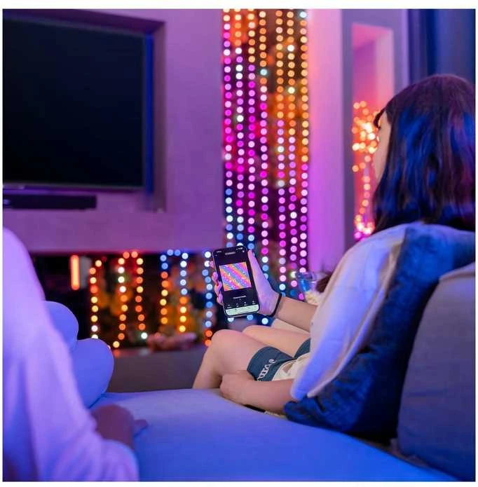 Kalėdinė girlianda Twinkly Candies 200 RGB LED USB- C, žalios spalvos laidas