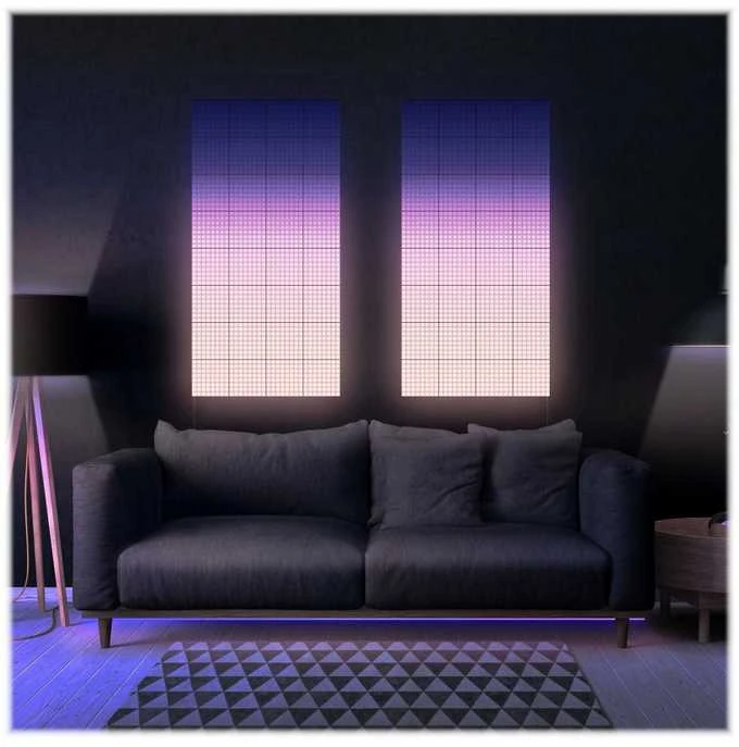„Twinkly Squares“ išmaniųjų LED panelių išplėtimo paketas (3 panelės) RGB – 16 mln. spalvų