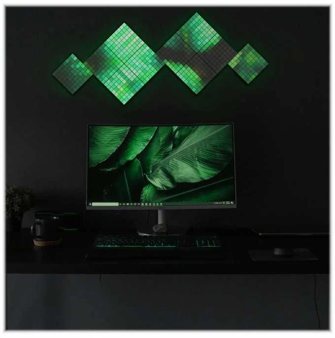 „Twinkly Squares“ išmaniųjų LED panelių išplėtimo paketas (3 panelės) RGB – 16 mln. spalvų