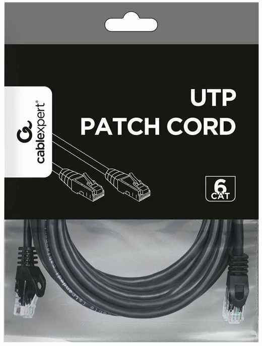 GEMBIRD PP6U-5M/BK UTP Cat6 Patch cord 5m juodas