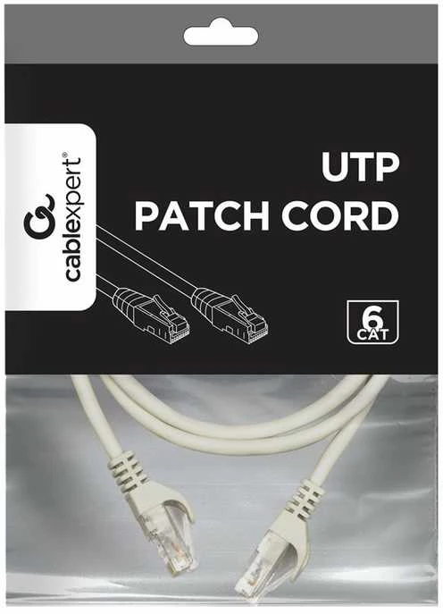 GEMBIRD PP6U-1M Gembird patchcord RJ45 kat.6 UTP 1m pilka