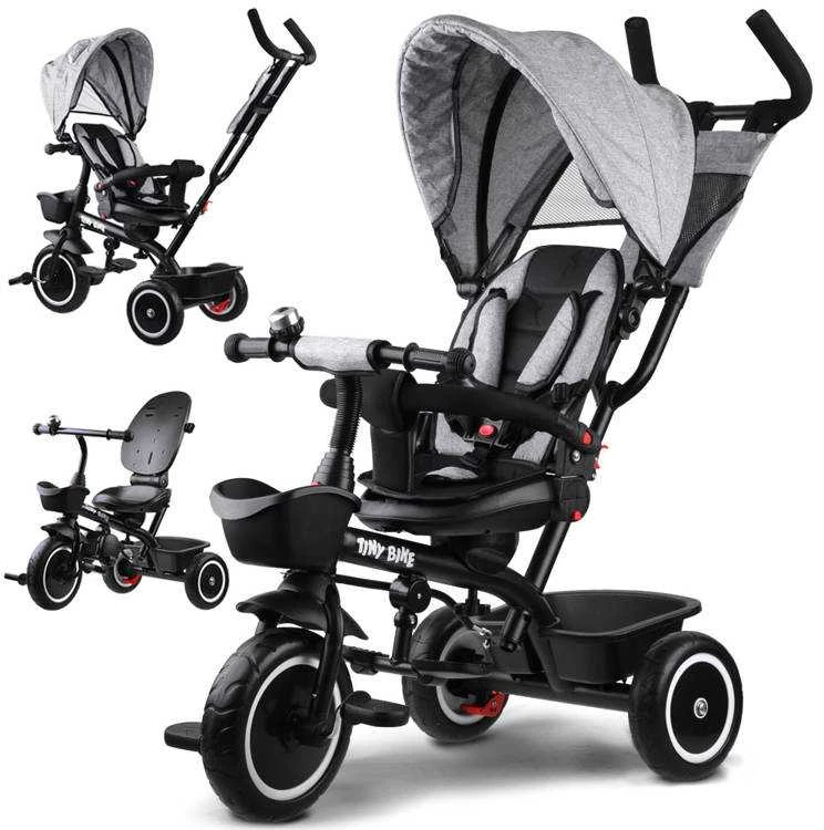 Jokomisiada Vaikiškas triratis dviratis „Tiny Bike 3in1“ su stogu ROTATABLE SP0650