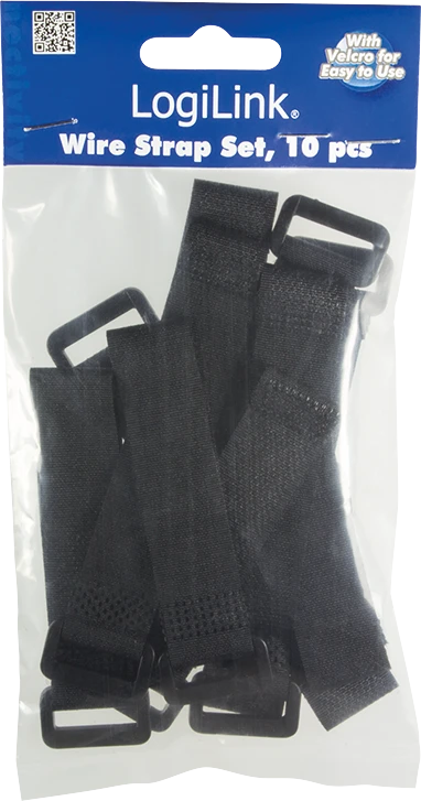 LOGILINK KAB0056 LOGILINK - Vielinio dirželio komplektas su Velcro, 10 vnt.
