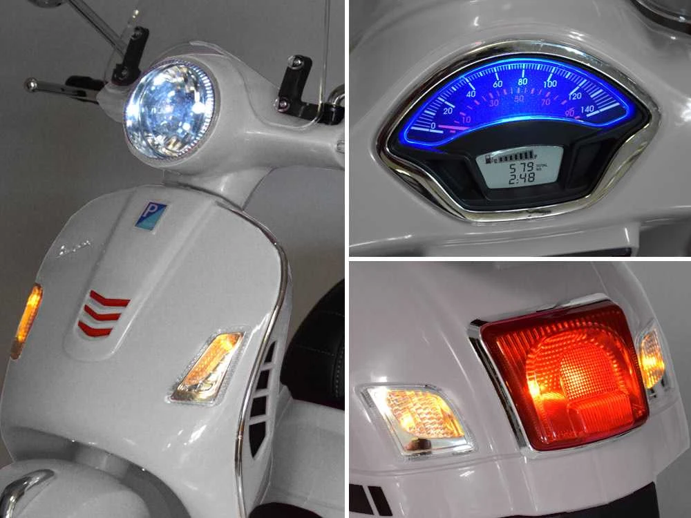 Jokomisiada Skuter elektrinis na akumulator VESPA GTS Super dla dziecka PA0333