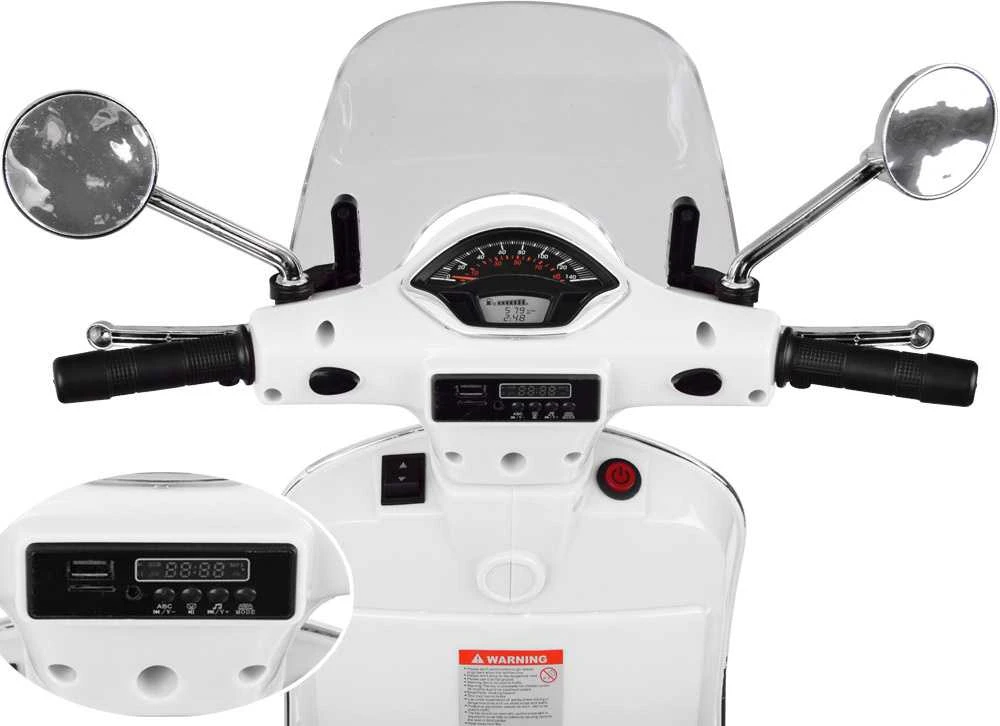 Jokomisiada Skuter elektrinis na akumulator VESPA GTS Super dla dziecka PA0333