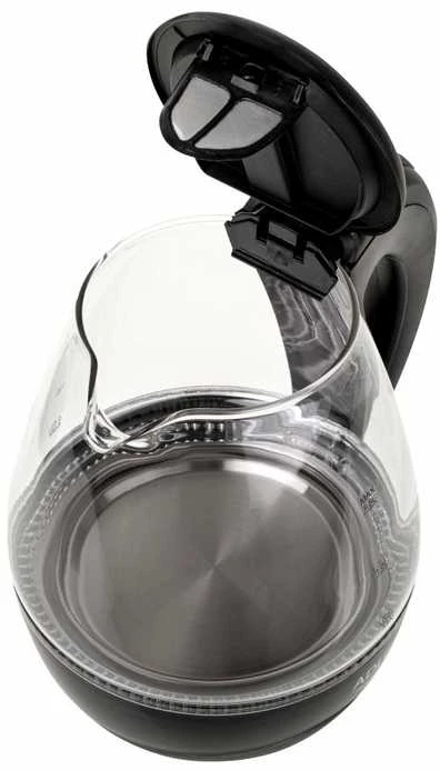 Adler | Virdulys | AD 1224 | Standard | 2000 W | 1.5 L | Glass | 360° rotational base | Juodas
