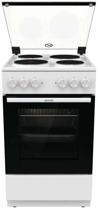 Viryklė Gorenje Cooker | GE5A21WH | Hob type Electric | Oven type Electric | Baltas | Plotis 50 cm | Grilling | Gylis 59.4 cm | 68 L
