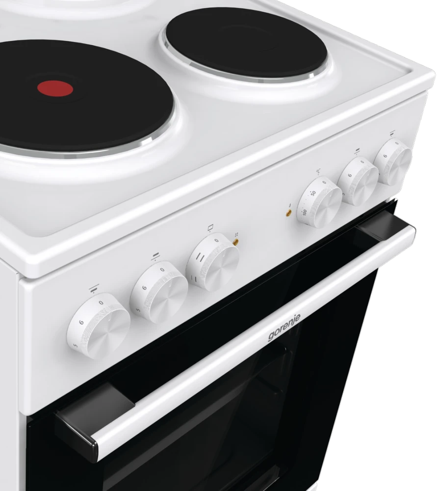 Viryklė Gorenje Cooker | GE5A21WH | Hob type Electric | Oven type Electric | Baltas | Plotis 50 cm | Grilling | Gylis 59.4 cm | 68 L