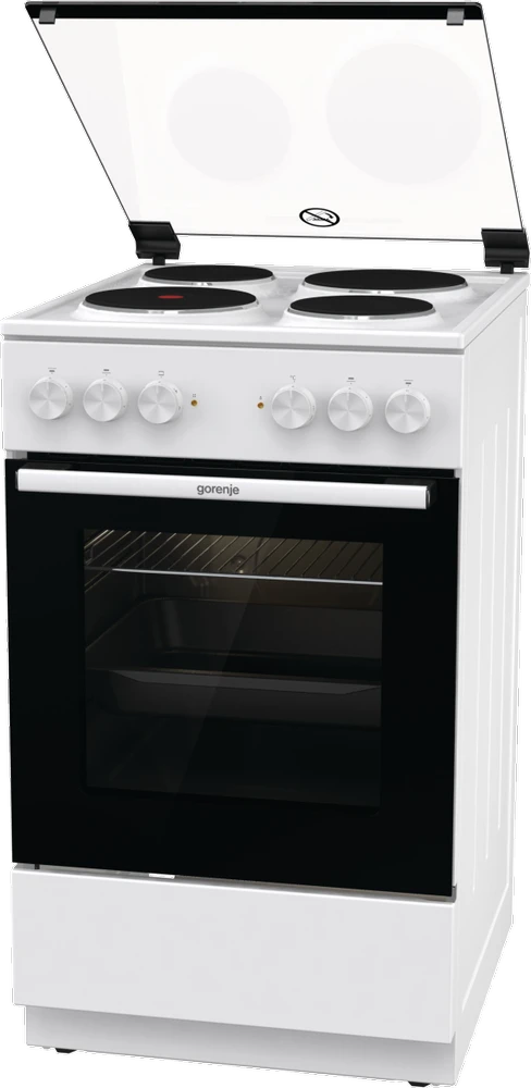 Viryklė Gorenje Cooker | GE5A21WH | Hob type Electric | Oven type Electric | Baltas | Plotis 50 cm | Grilling | Gylis 59.4 cm | 68 L