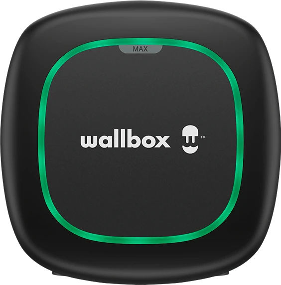 Wallbox Pulsar Max įkroviklis su žaliu LED indikatoriumi