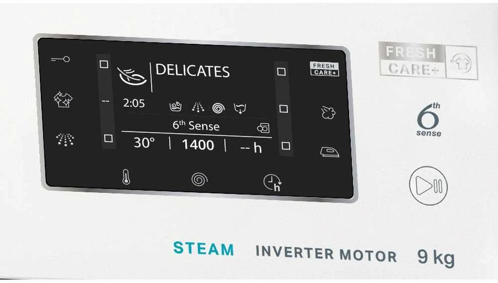 WHIRLPOOL Skalbimo mašina FFD 9489 BV EE, 9kg, 1400 rpm, Energy class A, Gylis 63 cm, Inverter motor, Juodas doors